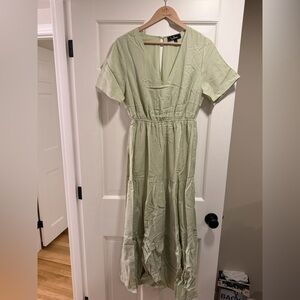 Lulu's Sage Green Maxi Dress